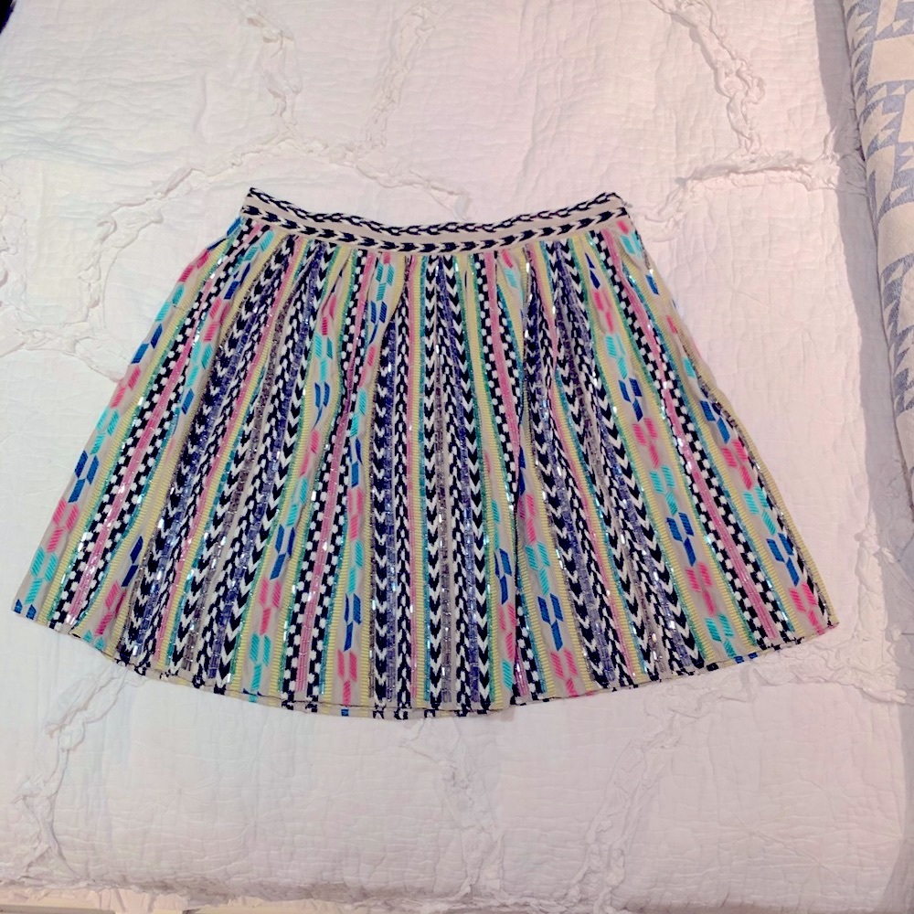 Parker Beaded and Embroidered Skirt